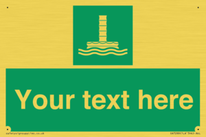 Custom sign safe condition Evacuation chute 